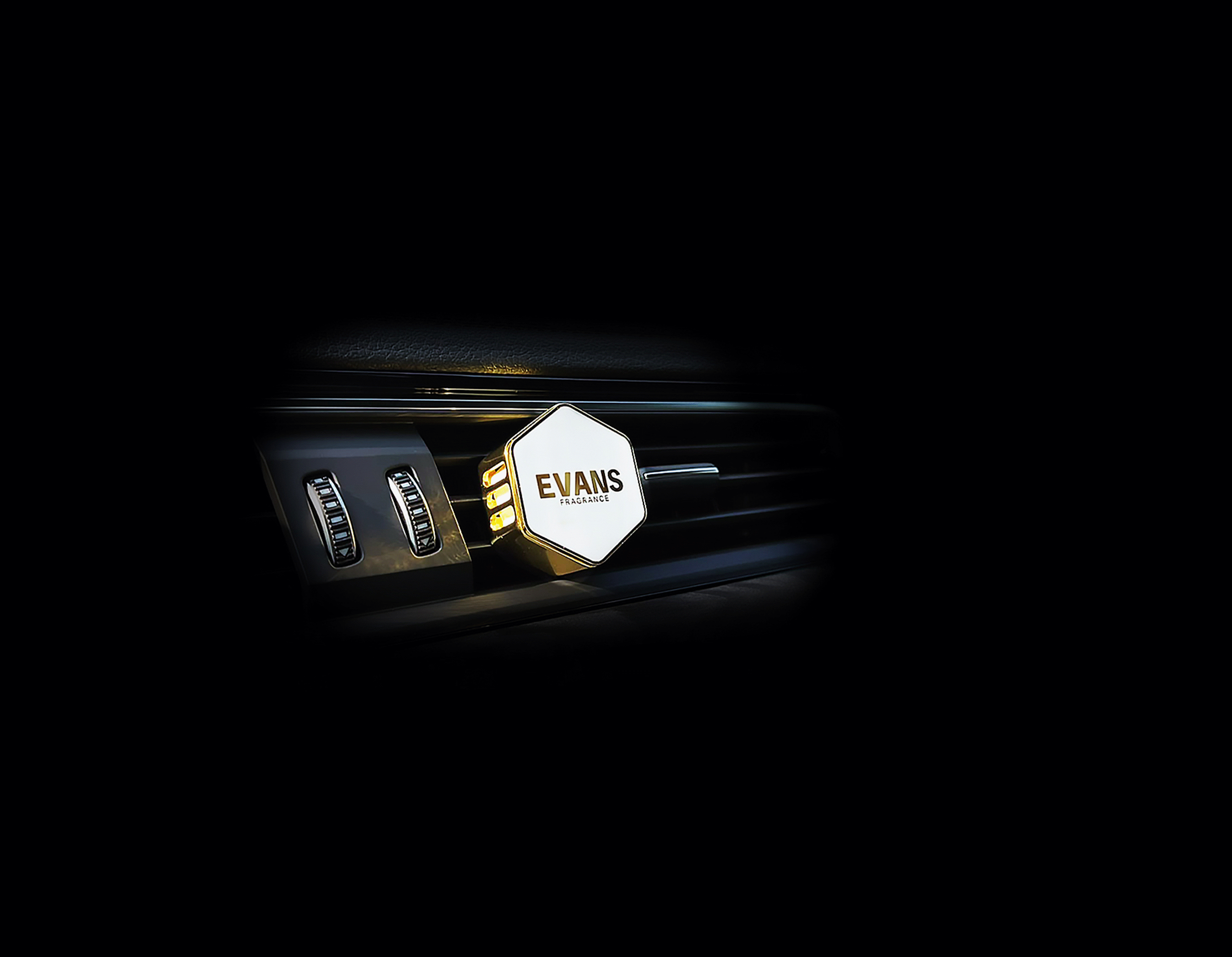 六角車用擴香器-鍍金